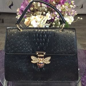 Alligator/ Ostrich handbag 2 in 1
